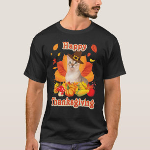 Happy Thanksgiving Singapura Cat I'm Thankful For T-Shirt