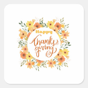 Happy Thanksgiving  Square Sticker