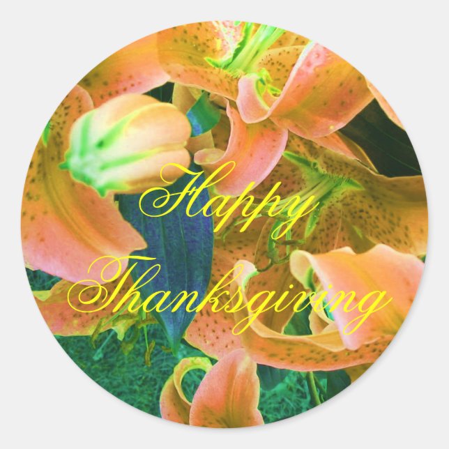 "Happy Thanksgiving" Sticker (Front)