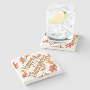 Happy Thanksgiving Stone Coaster