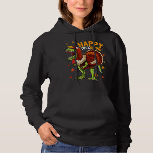 Happy Thanksgiving T Rex Dinosaur Turkey Costume B Hoodie