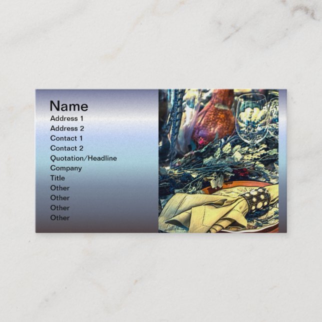 Happy Thanksgiving Table Setting Business Card (Front)