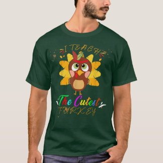 Happy Thanksgiving Teacher Classroom Turkey Funny  T-Shirt