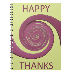 Happy Thanksgiving Text Art Design.  Notebook