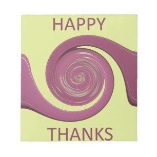 Happy Thanksgiving Text Art Design.  Notepad