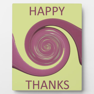 Happy Thanksgiving Text Art Design. Plaque