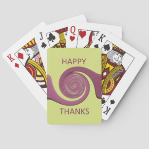 Happy Thanksgiving Text Art Design. Playing Cards