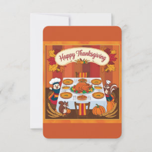 Happy Thanksgiving Thank You Card