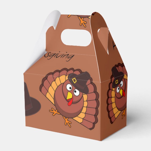 Happy Thanksgiving themed Favour Box (Front Side)