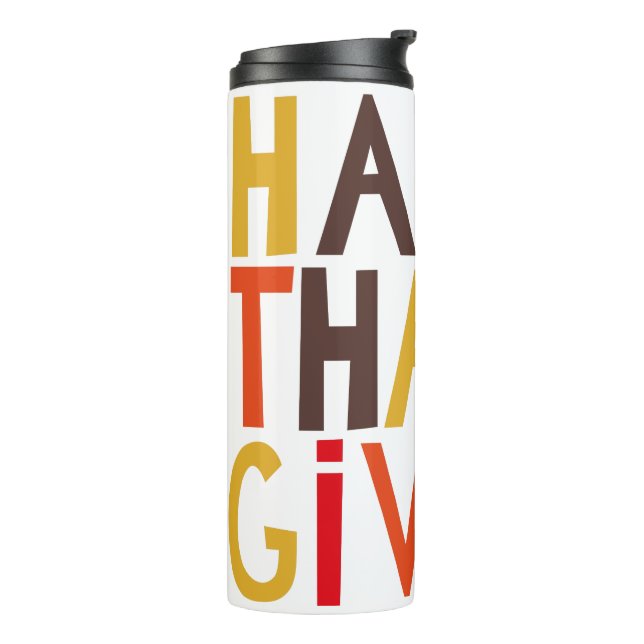 Happy Thanksgiving! Thermal Tumbler (Rotated Left)