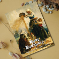 Happy Thanksgiving Three Women Harvest Roussin