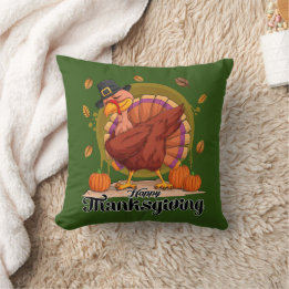 Happy Thanksgiving Throw Pillow