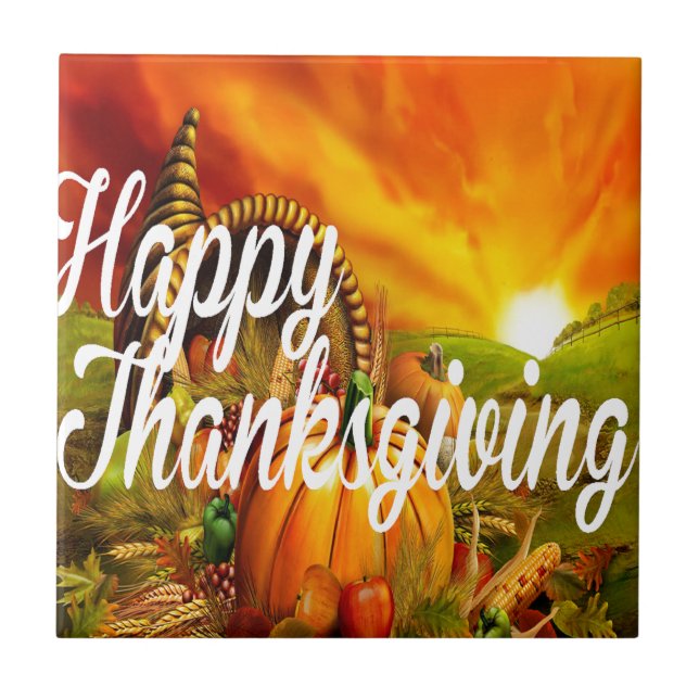 Happy Thanksgiving Tile (Front)