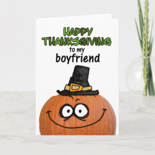 Happy Thanksgiving to my Boyfriend Holiday Card