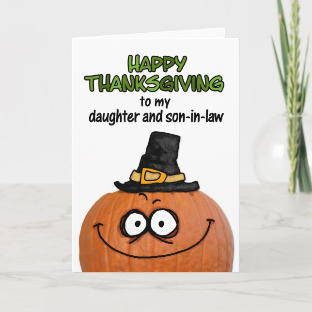Happy Thanksgiving to my daughter and son-in-law Holiday Card (Front)