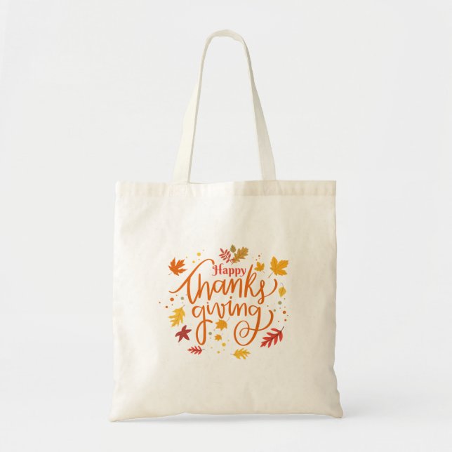 Happy Thanksgiving  Tote Bag (Front)