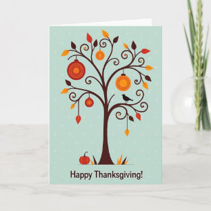 Happy Thanksgiving Tree Card
