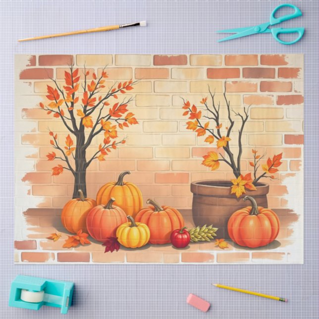 Happy Thanksgiving Trendy Beautiful Fall Tissue Paper (Craft)