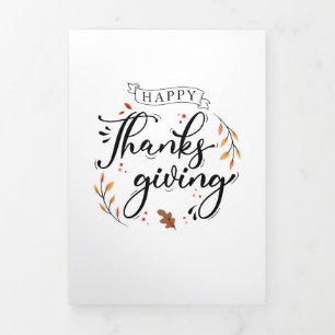 Happy Thanksgiving Tri-Fold Card
