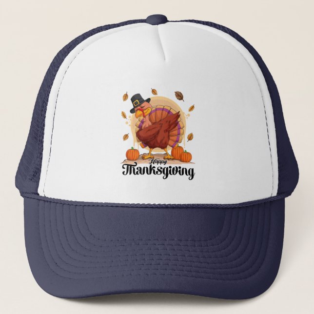 Happy Thanksgiving  Trucker Hat (Front)