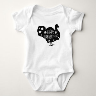 Happy Thanksgiving Turkey Baby Bodysuit