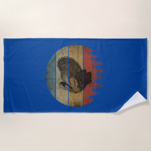 HAPPY THANKSGIVING TURKEY BEACH TOWEL