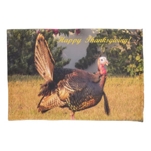 Happy Thanksgiving turkey bird Pillowcase