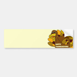 Happy Thanksgiving Turkey Bumper Sticker