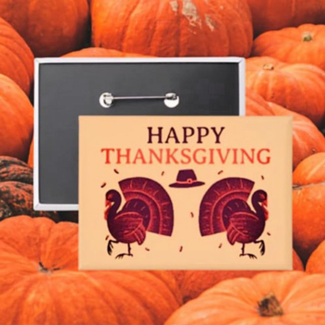 Happy Thanksgiving Turkey Button (Creator Uploaded)