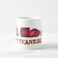 Happy Thanksgiving Turkey Cranberry Pie Slice Mug