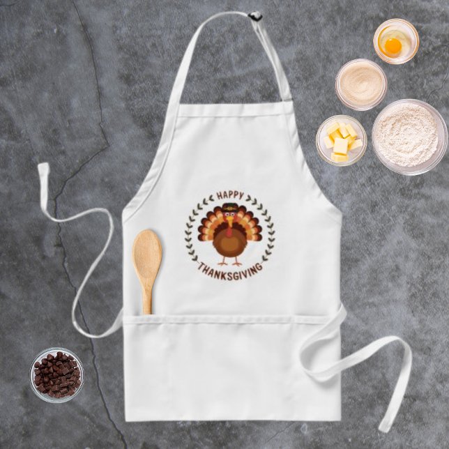 Happy Thanksgiving Turkey Custom Standard Apron (Creator Uploaded)