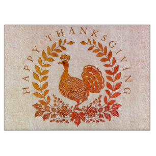 Happy Thanksgiving Turkey Cutting Board