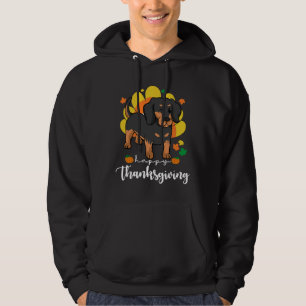Happy Thanksgiving Turkey Dachshund Hoodie