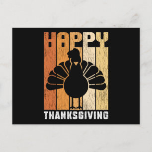 Happy Thanksgiving Turkey Day Family Kids Pajama Postcard