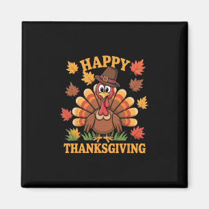 Happy Thanksgiving Turkey Family Dinner Thanksgivi Magnet