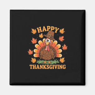 Happy Thanksgiving Turkey Family Dinner Thanksgivi Magnet