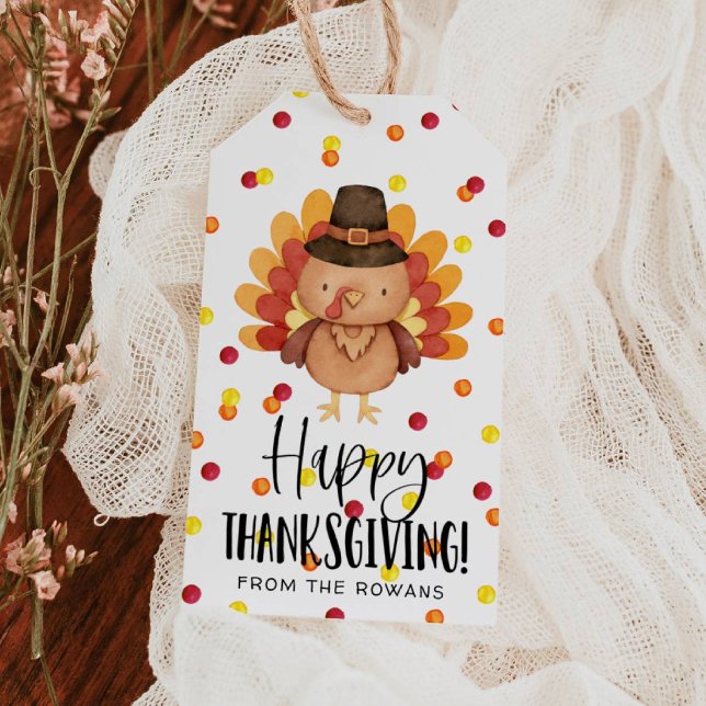 Happy Thanksgiving Turkey Gift Tag (Creator Uploaded)