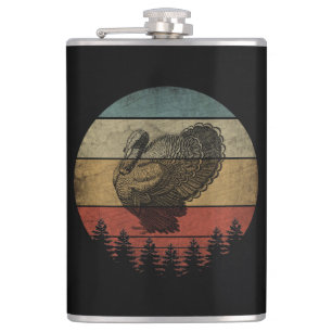 HAPPY THANKSGIVING TURKEY HIP FLASK