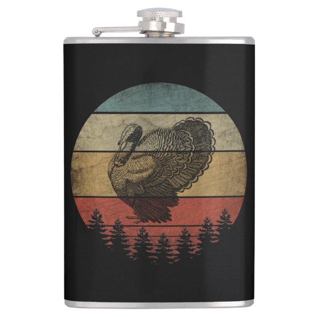 HAPPY THANKSGIVING TURKEY HIP FLASK (Front)