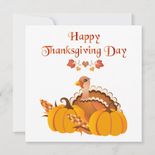 Happy Thanksgiving turkey Holiday Card