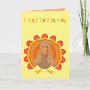 Happy Thanksgiving Turkey Holiday Card