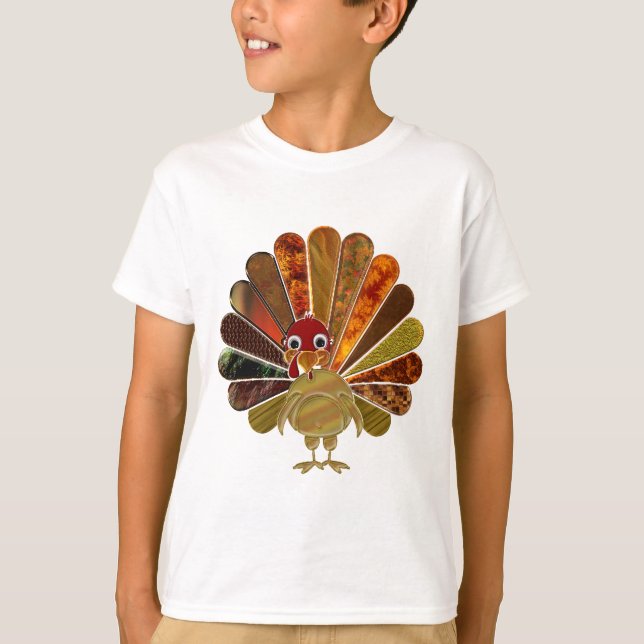 Happy Thanksgiving Turkey - Kids' T-Shirt (Front)