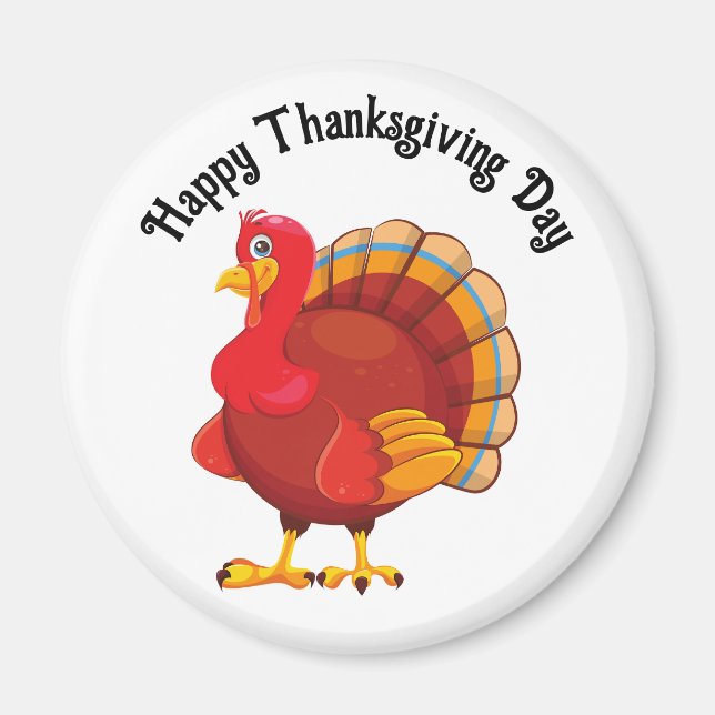 Happy Thanksgiving Turkey Magnet (Front)