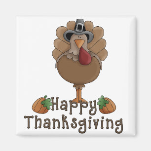 happy thanksgiving turkey magnet