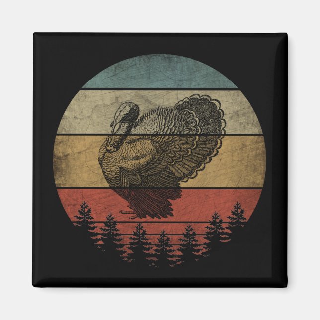 HAPPY THANKSGIVING TURKEY MAGNET (Front)