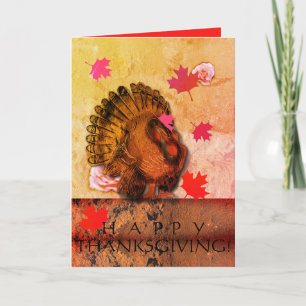 "Happy Thanksgiving" Turkey Note Card