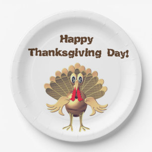 Happy Thanksgiving Turkey,Personalised Paper Plate