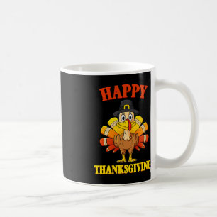 Happy Thanksgiving Turkey Pilgrim Boys Girls Kids  Coffee Mug