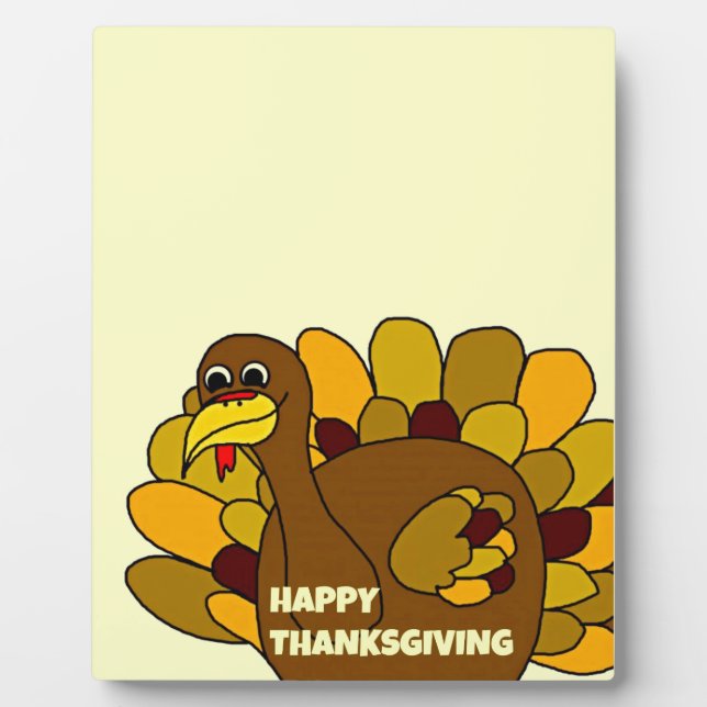 Happy Thanksgiving Turkey Plaque (Front)
