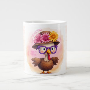 Happy Thanksgiving,Turkey Time Party Time Large Coffee Mug